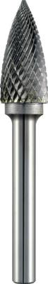 TC ROTARY BURR 12MM ARC POINTED NOSE FOR HARD METALS — image 1