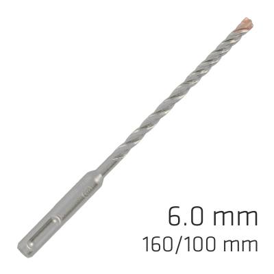 FORCE X 6.0 x 160/100 SDS-PLUS REBAR DRILL BIT X4 CUTTING EDGES — image 1