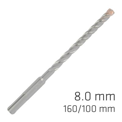 FORCE X 8.0 x 160/100 SDS-PLUS REBAR DRILL BIT X4 CUTTING EDGES — image 1