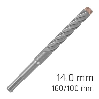 FORCE X 14.0 x 160/100 SDS-PLUS REBAR DRILL BIT X4 CUTTING EDGES — image 1