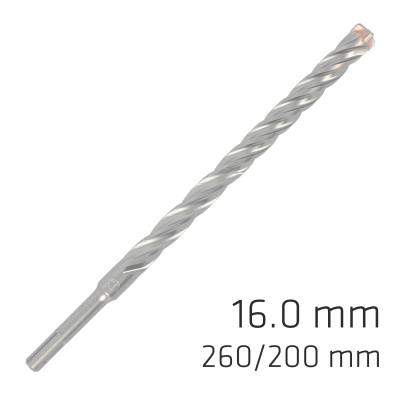 FORCE X 16.0 x 260/200 SDS-PLUS REBAR DRILL BIT X4 CUTTING EDGES — image 1