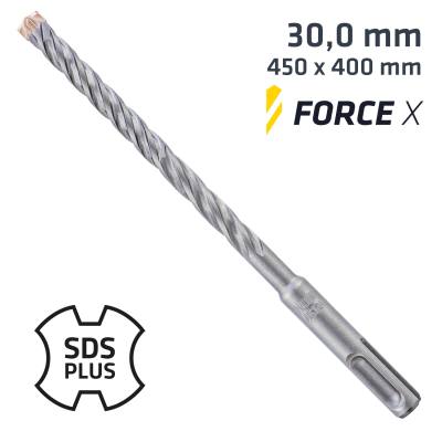 FORCE X 30.0 x 450/400 SDS-PLUS REBAR DRILL BIT X4 CUTTING EDGES — image 1