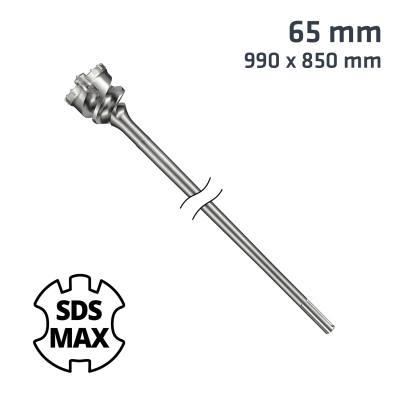 SDS MAX MILL CROWN 65MM x 990 x 850 DRILL BIT — image 1
