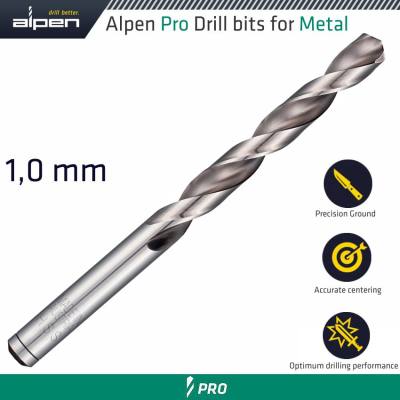 ALPEN PRO 1.0MM HSS DRILL DIN 338 RN 135 WITH SPLIT POINT BULK — image 1