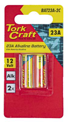 BATTERY 23A 12V ALKALINE 2 PACK CARDED — image 1