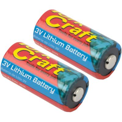 BATTERY CR123A 3V LITHIUM  X2 PER CARD (MOQ 6) — image 1
