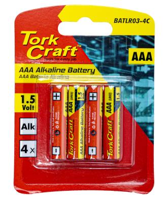 BATTERY AAA 1.5V 4 PACK CARDED ALKALINE — image 1