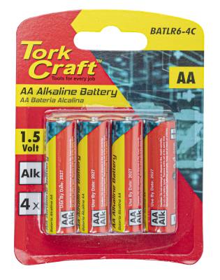 BATTERY AA 1.5V 4 PACK CARDED ALKALINE — image 1