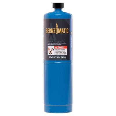 BERNZOMATIC PROPANE HAND TORCH CYLINDER 400GRAM (14.1OZ) TX9 (74986) — image 1