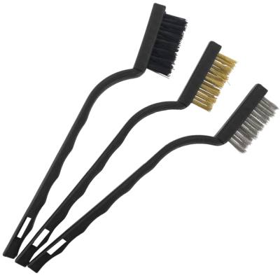 MINI BRUSH SET 3PC BRASS STAINLESS NYLON IN BLISTER — image 1