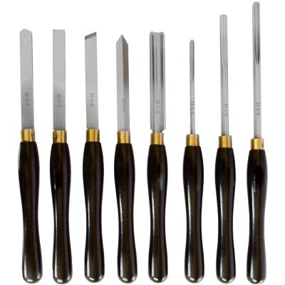 CHISEL SET WOOD TURNING HSS 8 PIECE WOODEN CASE — image 1