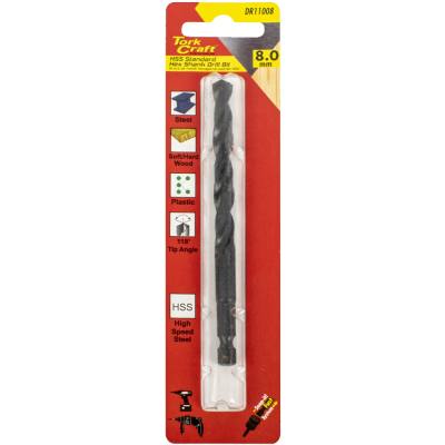 DRILL BIT HSS STANDARD 8.0MM HEX SHANK 1/CARD — image 1