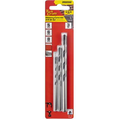DRILL BIT MASONRY/CONCRETE 3PC SET 5-6-8MM — image 1