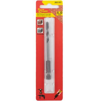 DRILL BIT MASONRY/CONCRETE 5.0MM HEX SHANK 1/CARD — image 1