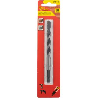 DRILL BIT MASONRY/CONCRETE 10.0MM HEX SHANK 1/CARD — image 1