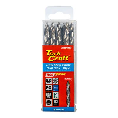PRECISION-MAX STEP POINT 8.0MM HSS DRILL 10 PACK — image 1