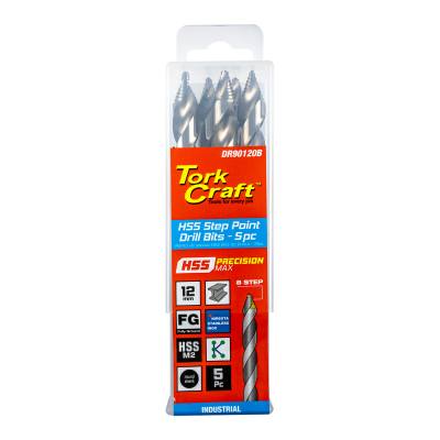 PRECISION-MAX STEP POINT 12.0MM HSS DRIL 5 PACK — image 1