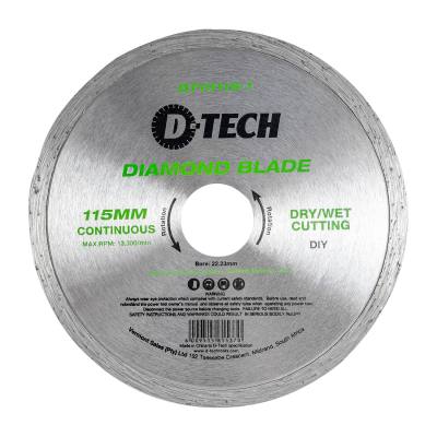 DIAMOND BLADE CONTINUOUS RIM 115X22.23MM CERAMIC/MARBLE — image 1