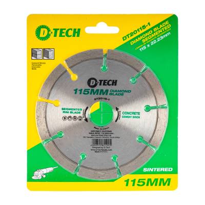 DIAMOND BLADE SEGMENTED STD. 115X22,23MM CONCRETE/CLAY BRICKS — image 1
