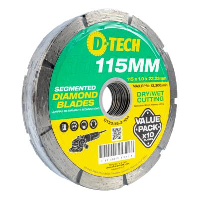 DIAMOND BLADE SEGMENTED 115 X 22.23 BRICK & MASONRY 10PACK — image 1
