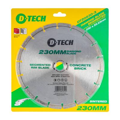DIAMOND BLADE SEGMENTED STD. 230X22,23MM CONCRETE/CEMENT/CLAY BRICK — image 1