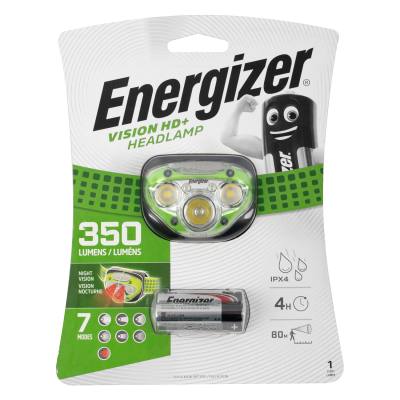 HEADLIGHT 350LUMENS VISION HD PLUS GREEN ENERGIZER — image 1