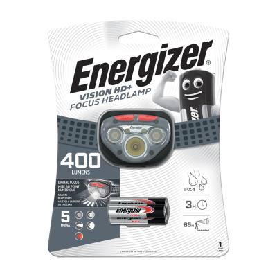 HEADLIGHT 400LUMENS VISION HD PLUS FOCUS GRAY ENERGIZER — image 1