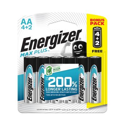 MAXPLUS AA BATTERY- 6PACK 4+2 FREE (MOQ12) ENERGIZER — image 1