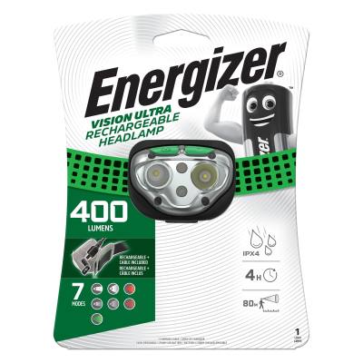 HEADLIGHT 400LUMENS VISION RECHARGE GREEN ENERGIZER — image 1
