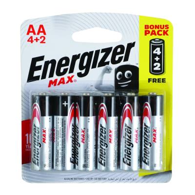 MAX AA BATTERY-6PACK 4+2 FREE ENERGIZER — image 1