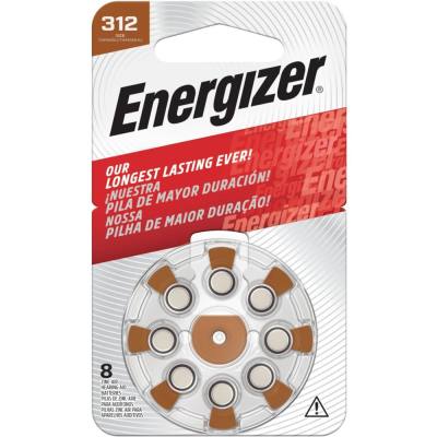 ENERGIZER HEARING AID BATTERY AZ312 BROWN 8 PACK (MOQ 6) — image 1