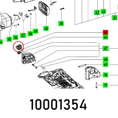 ROTARY KNOB D34 M6-8T BLUE — image 1