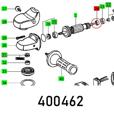 BALL BEARING 627 2RS C3 27 684 09 — image 1