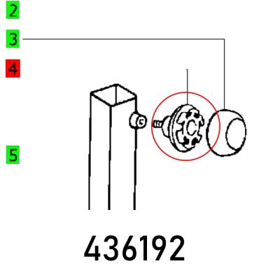 KNOB REAR HALF KF 4 E M8X12 — image 1