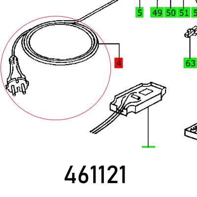 CABLE WITH PLUG EHL 65 DIN-H05RN-F — image 1