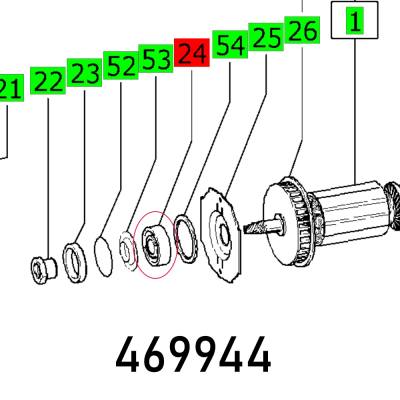 BALL BEARING 6000 DDU-C3 305.286 — image 1