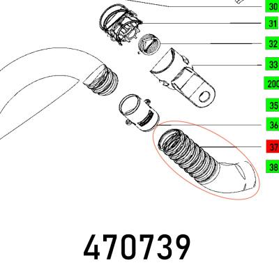 HOSE PIECE LHS 225 EQ — image 1