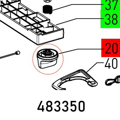ROTARY KNOB BASIS 2 D34 M6-11T — image 1