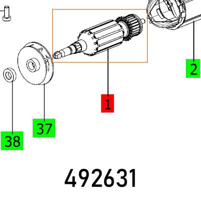 ARMATURE RO 125 230V ET-BG — image 1