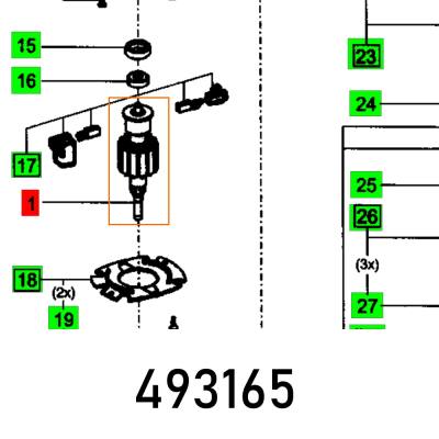 ARMATURE COMPL. ES 125 230V — image 1