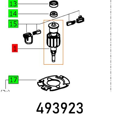 ARMATURE COMPL. DTS 400 ET-BG 230V — image 1