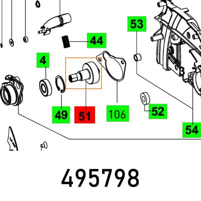 GEAR SHAFT TS 55 EBQ — image 1