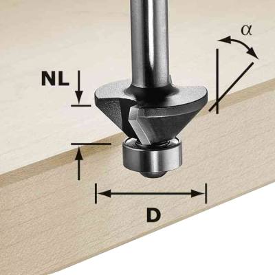 CHAMFER CUTTER S8 HW 45° D26-KL OFK — image 1