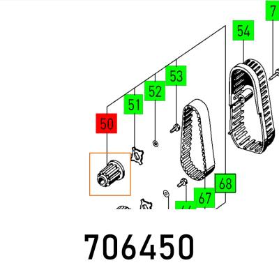 TOOTHED BELT PU 19 TEETH 5 MR — image 1