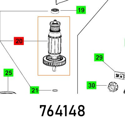 ARMATURE MXP 1200 230V — image 1