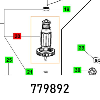 ARMATURE MXP 1000 230V — image 1