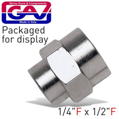 REDUCING SOCKET 1/4 X 1/2 F/F PACKAGED — image 1