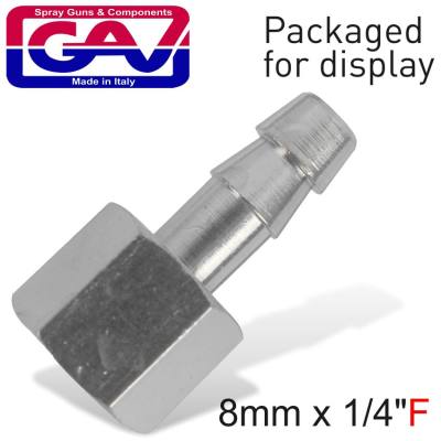 HOSE ADAPTOR 8MM X 1/4'FEMALE PACKAGED — image 1
