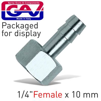 HOSE ADAPTOR 1/4F X 10MM PACKAGED — image 1