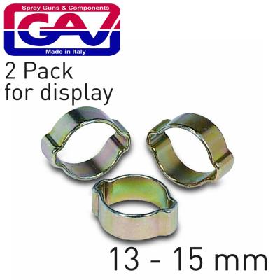 HOSE CLAMP CRIMP TYPE 13-15mm 2PACK — image 1